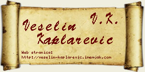 Veselin Kaplarević vizit kartica